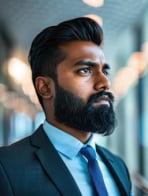 A wealthy bearded Indian man